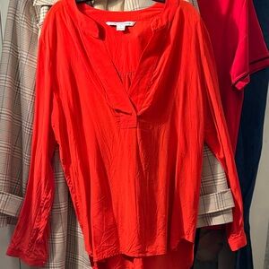 Diane Von Furstenberg Vibrant Red Blouse